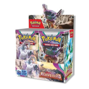 Pokémon TCG, Paldea Evolved, Booster Box, 36 packs, sealed Japanese packs, rare Pokémon cards, collector box, competitive gameplay