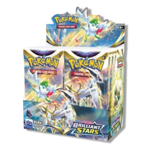 Pokémon TCG, Brilliant Stars, Booster Box, 36 packs, VSTAR cards, Trainer Gallery, rare Pokémon cards, competitive gameplay, sealed booster box