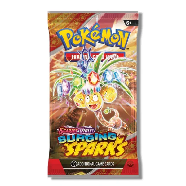 SurgingSparksBP_2 Pokémon TCG, Surging Sparks, Booster Box, 36 packs, sealed packs, rare Pokémon cards, collector box, competitive gameplay