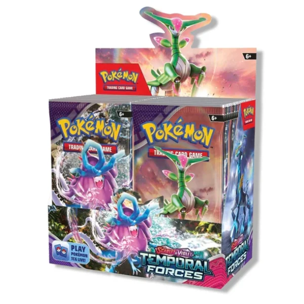 Pokémon TCG, Temporal Forces, Booster Box, 36 packs, sealed Japanese packs, rare Pokémon cards, collector box, competitive gameplay