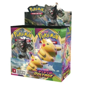 VividVoltage_9 Vivid Voltage Booster Box with 36 sealed packs featuring Amazing Rare Pokémon, secret rares, and Trainer Gallery—order now from Pokémon Center TCG!
