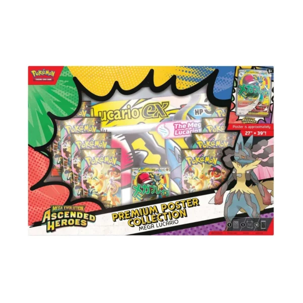 Pokemon TCG: Ascended Heroes – Mega Lucario Premium Poster Collection