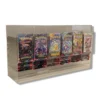 Acrylic card display, 6 slot card dispenser, TCG booster display, Pokemon card display, MTG card organizer, Yu-Gi-Oh card display, trading card collector, booster pack holder, retail card display, Pokemoncenter TCG, trading card accessory