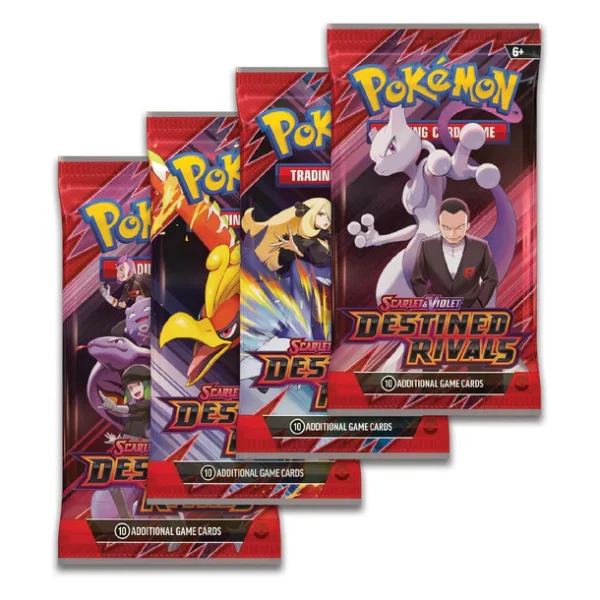 Pokémon TCG, Destined Rivals 3‑Pack Blister, Scarlet & Violet Expansion, Booster Packs, Promo Card Kangaskhan, Promo Card Zebstrika, Pokémon TCG Live Code, Collectible TCG Product, SV10 Set, Pokémon Cards Expansion