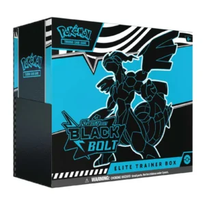 Black Bolt Elite Trainer Box + Acrylic Bundle Pokémon TCG sealed product Pokemon Black Bolt promo cards, storage box, and acrylic display case Black Bolt Elite Trainer Box + Acrylic Bundle Pokémon TCG sealed product Pokemon Black Bolt promo cards, storage box, and acrylic display case