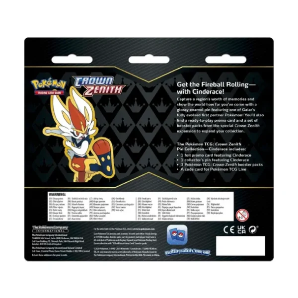 CrownZenith_44 Pokémon TCG: Crown Zenith – Pin Collection (Cinderace)