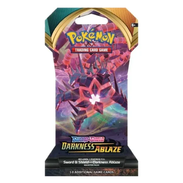 Pokemon Center TCG, Darkness Ablaze Sleeved Booster Pack, Pokémon TCG Live Code, Sealed Sleeved Booster, Collectible Cards, Energy Card, Trainer Cards. Pokemon Center TCG, Darkness Ablaze Sleeved Booster Pack, Pokémon TCG Live Code, Sealed Sleeved Booster, Collectible Cards, Energy Card, Trainer Cards.