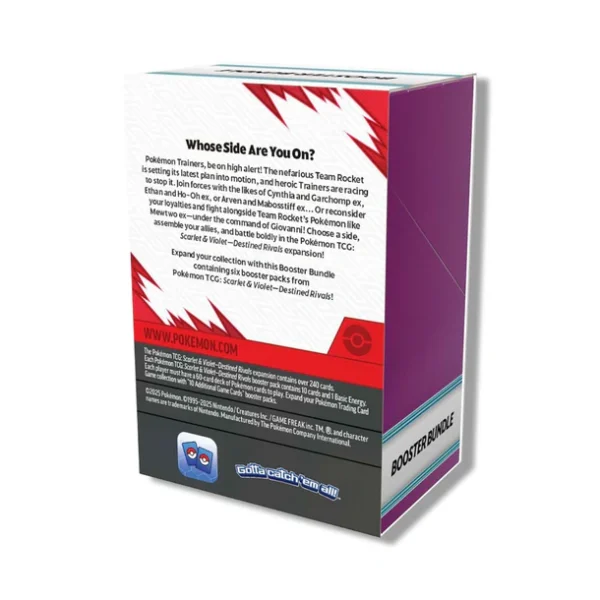 Pokémon Center TCG, Destined Rivals Booster Bundle, Booster Packs Destined Rivals, Exclusive Promo Card, Scarlet & Violet Expansion, Pokémon TCG Live Code, Collectible TCG Product, Foil Promo Card.