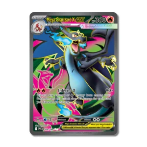 Mega Charizard X ex, #109 Pokémon card, Phantasmal Flames, Pokémon TCG rare card, holographic Pokémon, EX Pokémon card, Pokémon collectors, TCG competitive card, Pokemoncenter TCG