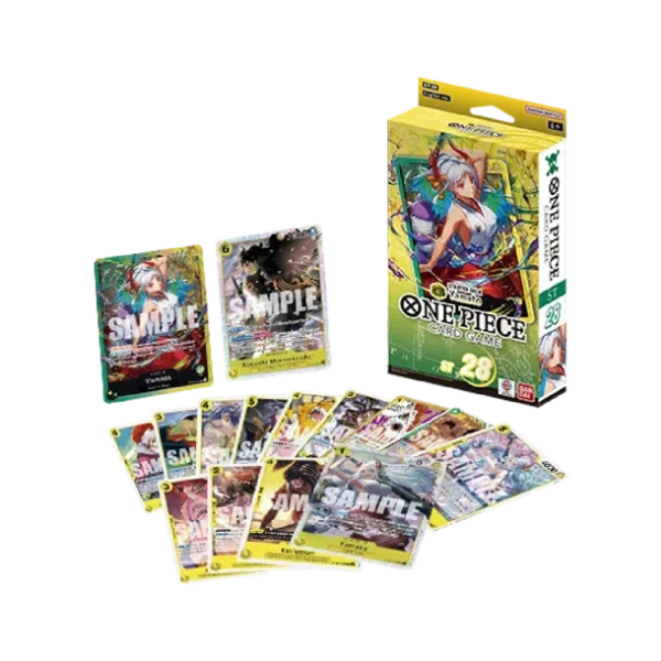 OnePieceCardGamebooster_47_7236fd64-0e99-4c5c-8c96-14ad20cba526 One Piece Card Game, ST-28 Green/Yellow Yamato, One Piece Starter Deck, Japanese TCG Cards, Bandai One Piece Cards, Anime Trading Cards, One Piece Collectibles, TCG Decks, Pokemon Center TCG, Leader Cards