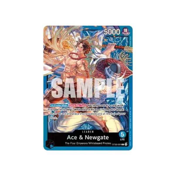 One Piece Card Game, ST-22 Ace & Newgate, One Piece Starter Deck, Japanese TCG Cards, Bandai One Piece Cards, Anime Trading Cards, One Piece Collectibles, TCG Decks, Pokemon Center TCG, Leader Cards