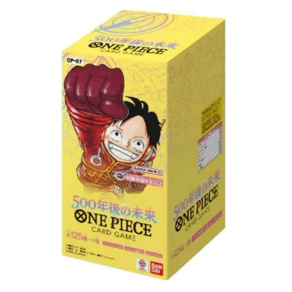 Onepiececardgameop-07_4 (1) One Piece Card Game, OP-07, 500 Years Into The Future, Japanese booster box, One Piece TCG expansion, collectible cards, Egghead arc cards, Pokemoncenter TCG