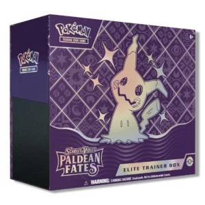Paldean Fates Elite Box, Pokémon TCG Paldean Fates, Paldean Fates Elite Trainer Box, Pokémon Center Paldean Fates, Shiny Mimikyu Promo, Exclusive ETB Pokemon Center, Scarlet & Violet Expansion, Elite Trainer Accessories, Collector Pokemon Box, TCG Gameplay Set, Booster Packs Paldean Fates, Pokemon TCG Live Code Card