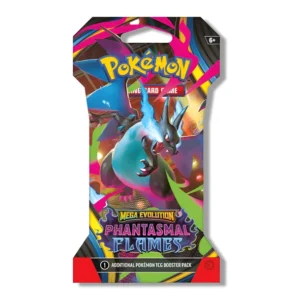 PhantasmalFlamesSleevedBooster Pokemon Center TCG, Phantasmal Flames Sleeved Booster Pack, Pokémon TCG Live Code, Sealed Sleeved Booster, Collectible Cards, Energy Card, Trainer Cards.