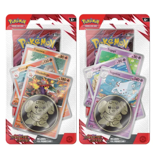 Pokémon TCG, Destined Rivals Premium Checklane, Scarlet & Violet 10, Promo Cards, Bishop Evolution Line, Boosters, Collectible Coin, Pokémon TCG Live Code, Foil Promo Cards, TCG Accessories, Skeledirge, Togekiss