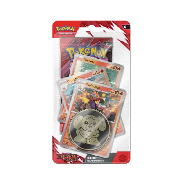 Pokémon TCG, Destined Rivals Premium Checklane, Scarlet & Violet 10, Promo Cards, Bishop Evolution Line, Boosters, Collectible Coin, Pokémon TCG Live Code, Foil Promo Cards, TCG Accessories, Skeledirge, Togekiss