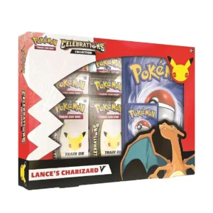 PokemonTCGCelebrations_18 Pokemon TCG, Celebrations, Collection Box, Lance's Charizard V, Booster Packs, Promo Card, Oversized Card, Rare Pokémon, Ultra Rare Pokémon, Trading Card Game