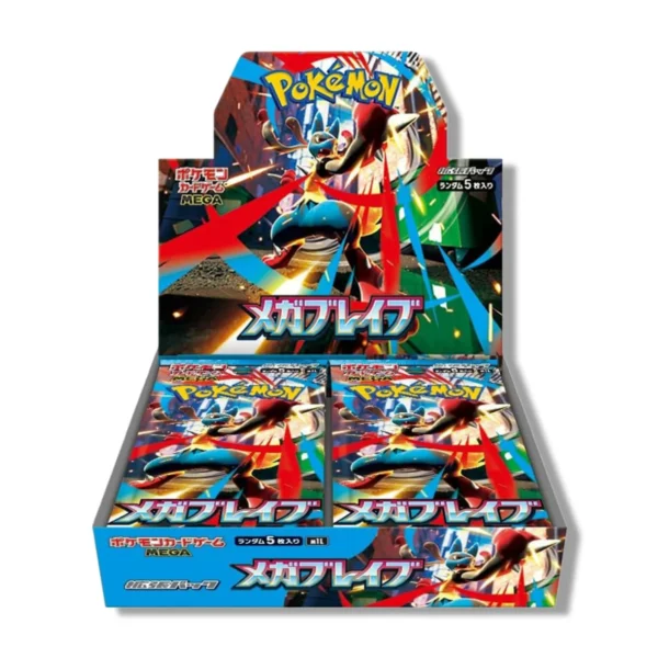 Pokemon TCG, Japanese Pokemon Cards, Mega Brave M1L, Booster Box JP, Pokemon Booster Packs, Rare Pokemon Cards, Japanese Booster Box, Trading Card Game, Pokemon Collectibles, Sealed Pokemon Product, Premium Pokemon Cards, Authentic Pokemon Cards