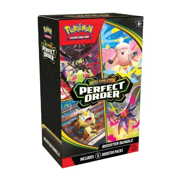 Pokémon Center TCG, Perfect Order Booster Bundle, Mega Evolution Perfect Order, Sealed Booster Packs, Pokémon TCG Live Code, Collectible TCG Product, Value Bundle.