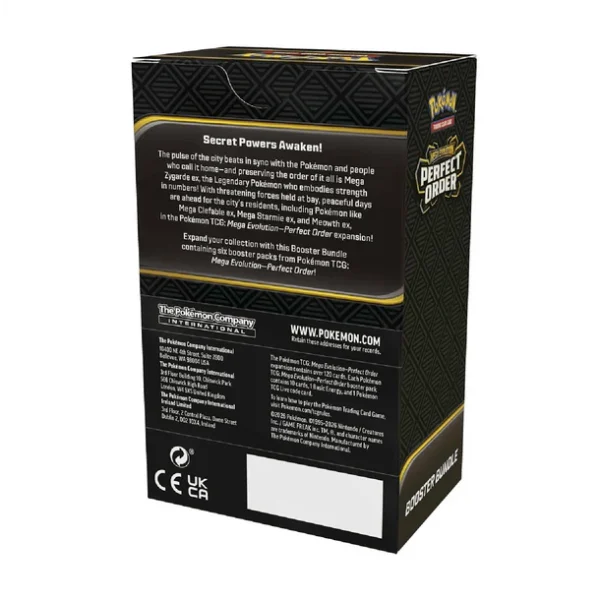 Pokémon Center TCG, Perfect Order Booster Bundle, Mega Evolution Perfect Order, Sealed Booster Packs, Pokémon TCG Live Code, Collectible TCG Product, Value Bundle.
