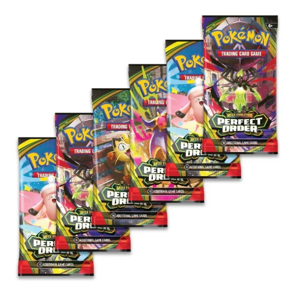 Pokémon Center TCG, Perfect Order Booster Bundle, Mega Evolution Perfect Order, Sealed Booster Packs, Pokémon TCG Live Code, Collectible TCG Product, Value Bundle.