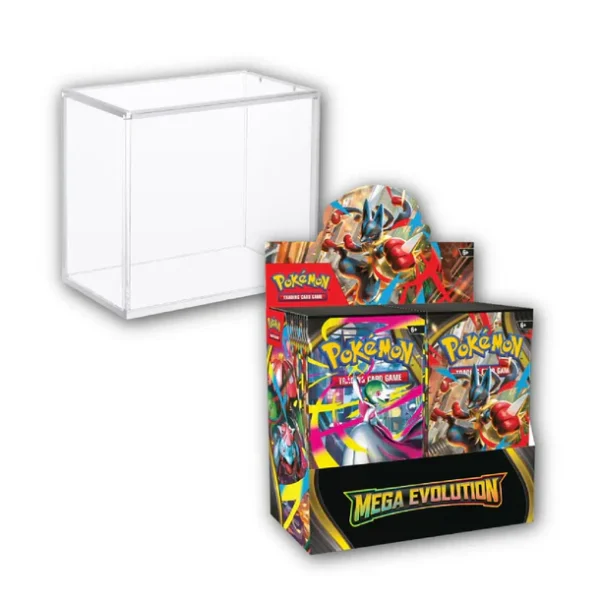 Mega Evolution Booster Box + Acrylic Display Case Bundle