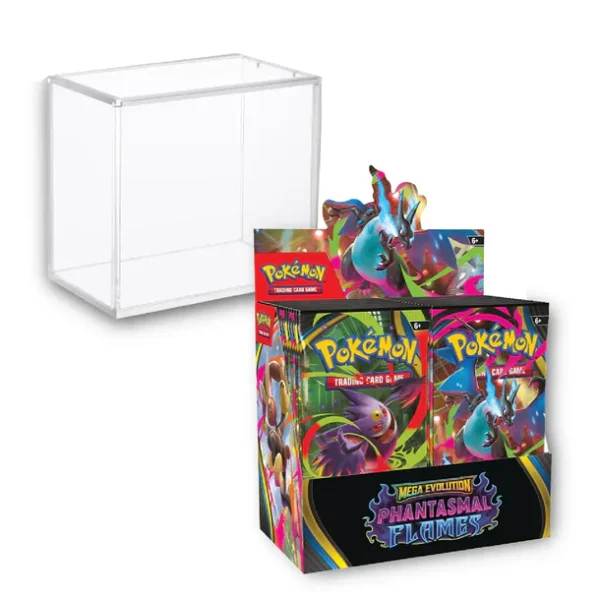 Phantasmal Flames Booster Box with acrylic display case Pokemon TCG Phantasmal Flames Booster Box with acrylic display case Pokemon TCG