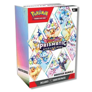 PrismaticEvolutionsBoosterBundle Pokémon Center TCG, Prismatic Evolutions Booster Bundle, Scarlet & Violet Prismatic Evolutions, Sealed Booster Packs, Pokémon TCG Live Code, Collectible TCG Product, Value Booster Bundle.