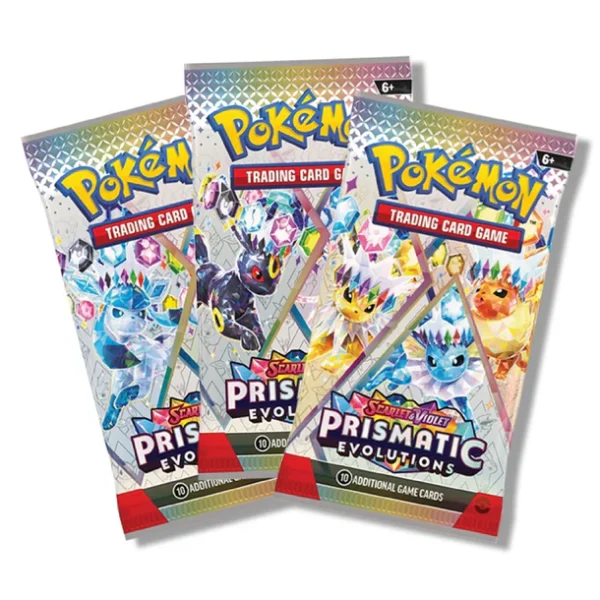 PrismaticEvolutionsTechStickerCollection_2_b3daa5f6-e4b4-49c9-8938-36cd5513d2a3 Pokémon Center TCG, Prismatic Evolutions Booster Bundle, Scarlet & Violet Prismatic Evolutions, Sealed Booster Packs, Pokémon TCG Live Code, Collectible TCG Product, Value Booster Bundle.
