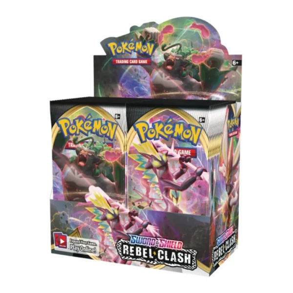Pokemon TCG, Rebel Clash, Sword and Shield, Booster Box, Pokemon Cards, Pokemon VMAX, Pokemon V, Rare Pokemon Cards, Trading Card Game, Pokemon Center TC