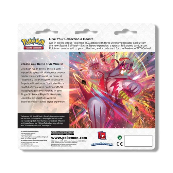 SWSHBattleStylesTriplePackBlisterEevee3 Pokémon TCG: Battle Styles – Triple Pack Blister Eevee