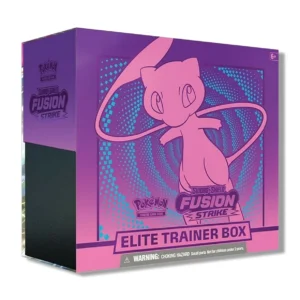 Pokemon TCG, Fusion Strike, Elite Trainer Box, Promo Card, Mew V, Booster Packs, Card Sleeves, Energy Cards, Damage Dice, Trading Card Game, Deck Building, Competitive Play, Pokemon Center TCG