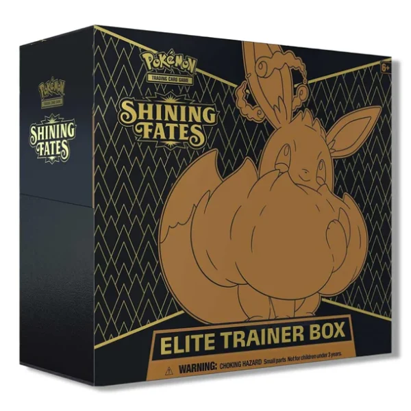 SWSHShinningFatesETB Pokémon Center TCG, Shining Fates Elite Box, Eevee VMAX Promo, Shiny Vault Pokémon, Sword & Shield Special Set, Sealed Pokémon ETB, Collector Pokémon Box, Booster Packs Shining Fates, Rare Pokémon Cards, Modern Pokémon TCG