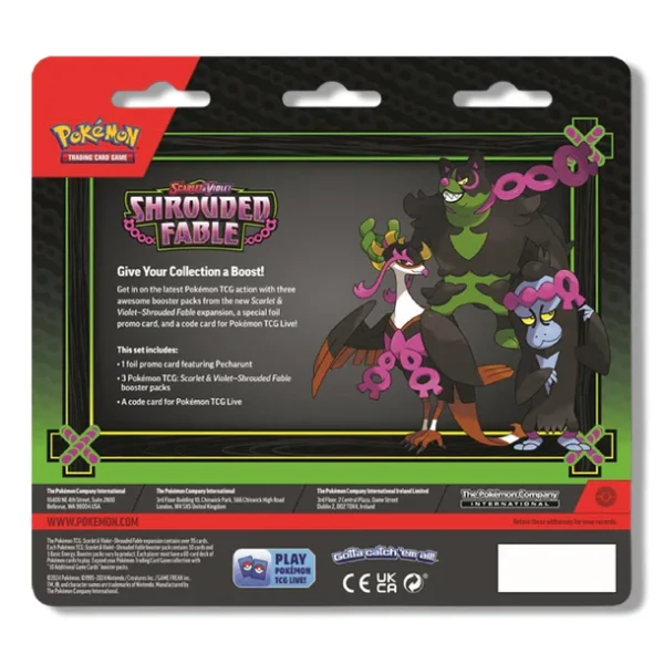 Pokemon TCG, Shrouded Fable, Pokemon booster packs, Pokemon 3 pack blister, Pokemon promo card, Pokemon coin, Pokemon trading cards, Pokemon collectors, Pokemon VSTAR, Pokemon illustration rare, Pokemoncenter TCG, Pokemon expansion set