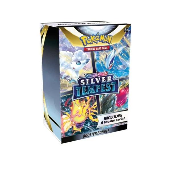 Pokémon Center TCG, Silver Tempest Booster Bundle, Scarlet & Violet Silver Tempest, 6 Booster Packs, Pokémon TCG Live Code, Collectible TCG Product, Sealed Booster Packs, Value Bundle.
