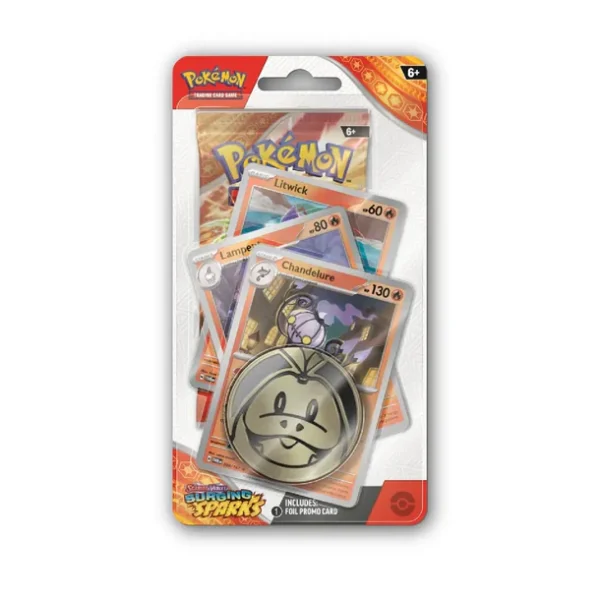 Pokemon Center TCG Surging Sparks Premium Checklane Blister – Chandelure Promo