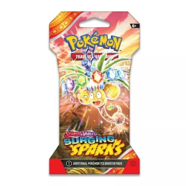 Pokemon Center TCG, Surging Sparks Sleeved Booster Pack, Pokémon TCG Live Code, Sealed Sleeved Booster, Collectible Cards, Energy Card, Trainer Cards. Pokemon Center TCG, Surging Sparks Sleeved Booster Pack, Pokémon TCG Live Code, Sealed Sleeved Booster, Collectible Cards, Energy Card, Trainer Cards.