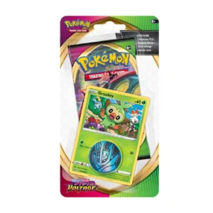 VividVoltage_7 Pokemon TCG, Vivid Voltage, Checklane Blister, Grookey, Promo Card, Booster Pack, Pokemon Coin, Amazing Rare Cards, Pokémon V, Trading Card Game, Pokemon Collectibles, Sealed Pokemon Product, Beginner Pokemon Set, Authentic Pokemon Cards