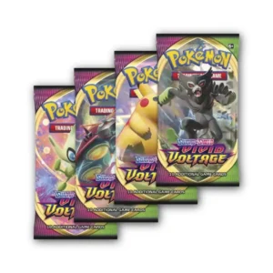 Pokemon Center TCG, Vivid Voltage Booster Pack, Pokémon TCG Live Code, Sealed Booster Pack, Collectible Cards, Energy Card, Trainer Cards.