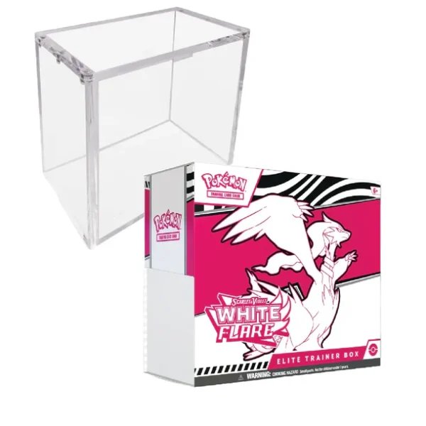 Pokemon TCG: White Flare – Elite Trainer Box + Acrylic Display Case Bundle