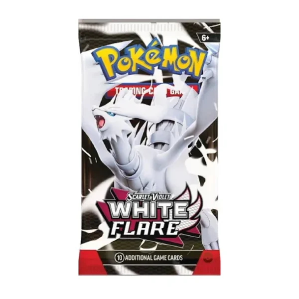 Pokémon TCG, Elite Trainer Box, White Flare, Acrylic Display Case, Trading Card Game, Promo Cards, Card Sleeves, Dice, Condition Markers, Collector Materials, Pokemon Collectibles, Pokemon Center TCG