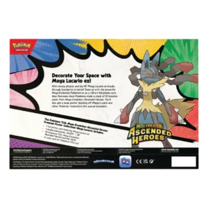 Mega Lucario Poster Collection Pokemon TCG sealed product Pokemon Mega Lucario promo card and poster Ascended Heroes collection