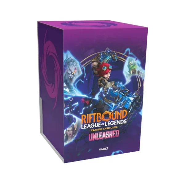 riftboundunleashedvcault Riftbound TCG, League of Legends Card Game, Unleashed Vault, Riftbound Unleashed Set 3, Booster Packs, Runes, Token Cards, Storage Box, Pokemon Center TCG