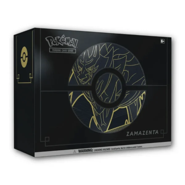 Pokemon TCG, Sword & Shield, Elite Trainer Box Plus, Zamazenta, Promo Card, Pokémon V, Booster Packs, Metal Dice, Collector Box, Trading Card Game, Premium Pokemon Set, Deck-Building, Pokemon Accessories, Rare Pokemon Cards, Authentic Pokemon Cards