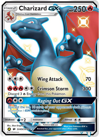 Pokemon Shiny Charizard GX Hidden Fates