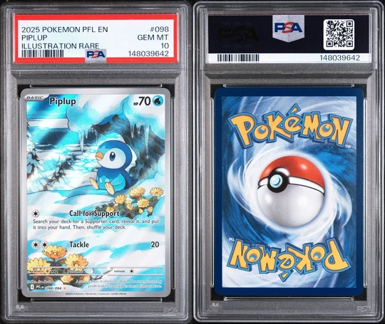Piplup 098/094 is a Pokémon Trading Card Game collectible featuring Piplup, one of the popular Pokémon associated with the Sinnoh region.