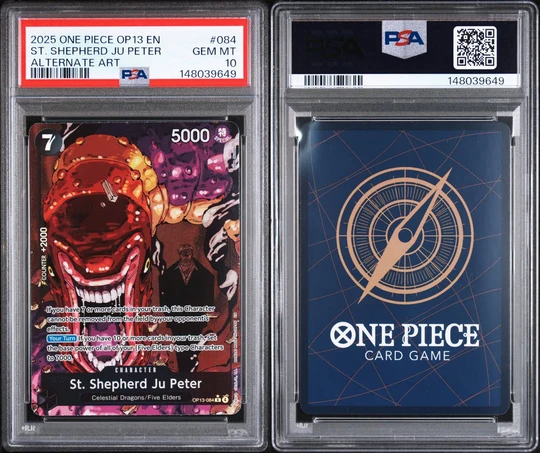 St. Shepherd Ju Peter OP13-084 Alt Art PSA 10 One Piece Card Game card