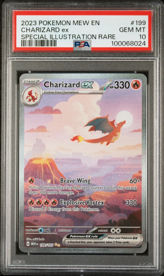 Charizard ex 199/165 PSA 10 Pokémon 151 Special Illustration Rare card
