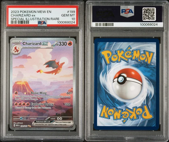 Charizard ex 199/165 PSA 10 Pokémon 151 Special Illustration Rare card