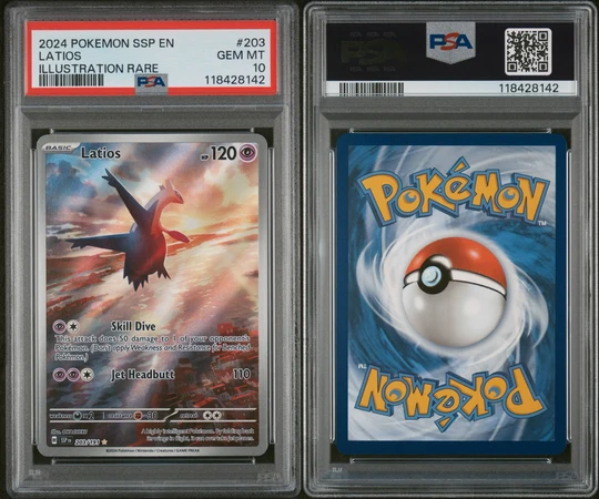 Latios PSA 10, Latios 203/191, Latios Surging Sparks PSA 10, Latios Illustration Rare PSA 10